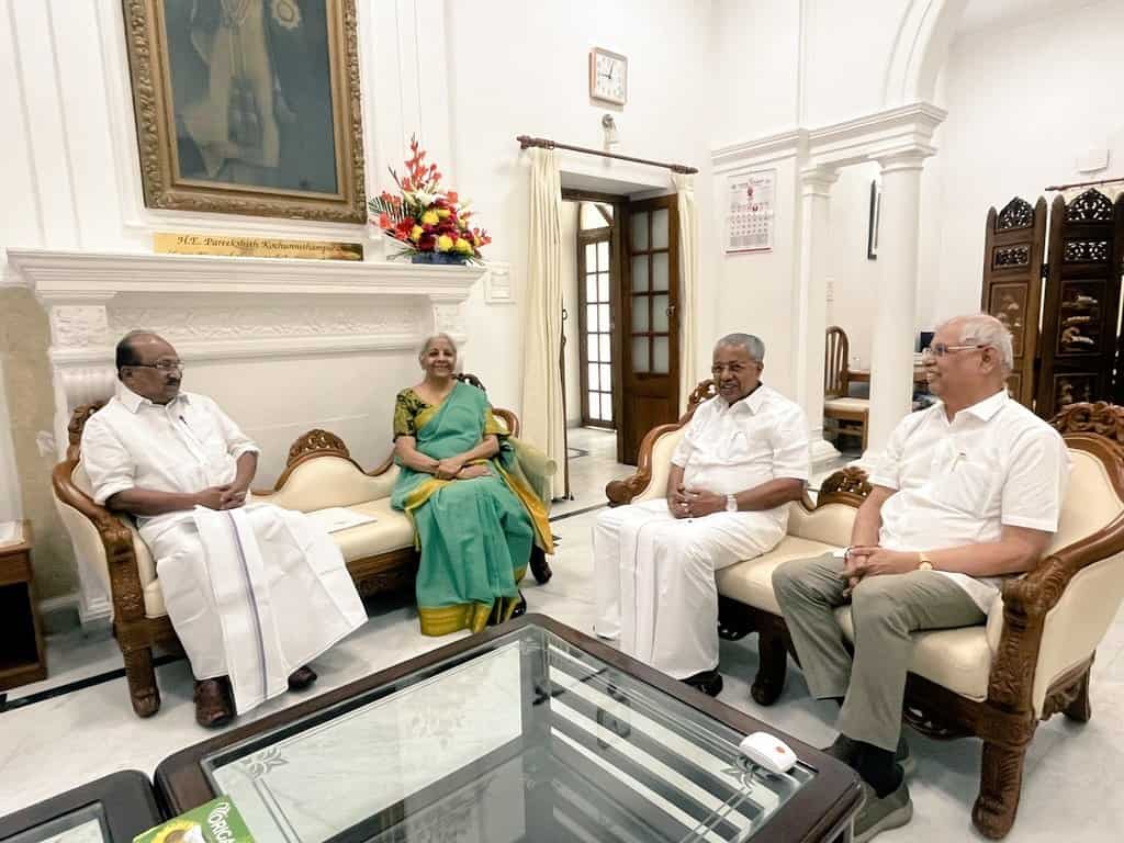 FM Nirmala Sitharaman meets Kerala CM Pinarayi Vijayan in national capital