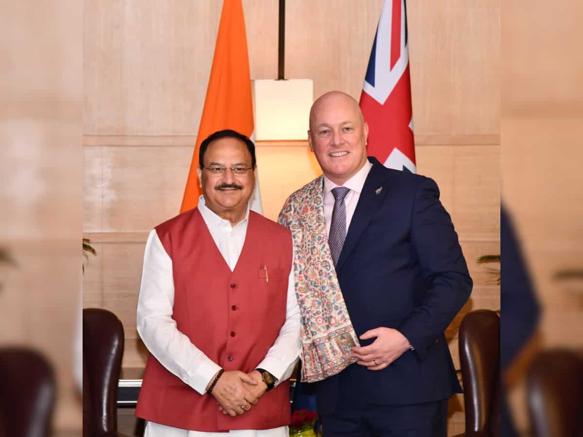 Union Minister JP Nadda meets New Zealand PM