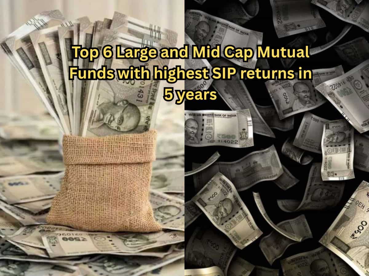 Top 6 Large and Mid Cap Mutual Funds with highest SIP returns in 5 years: Rs 2,50,000 one-time investment in No. 1 fund has grown to 12.82 lakh