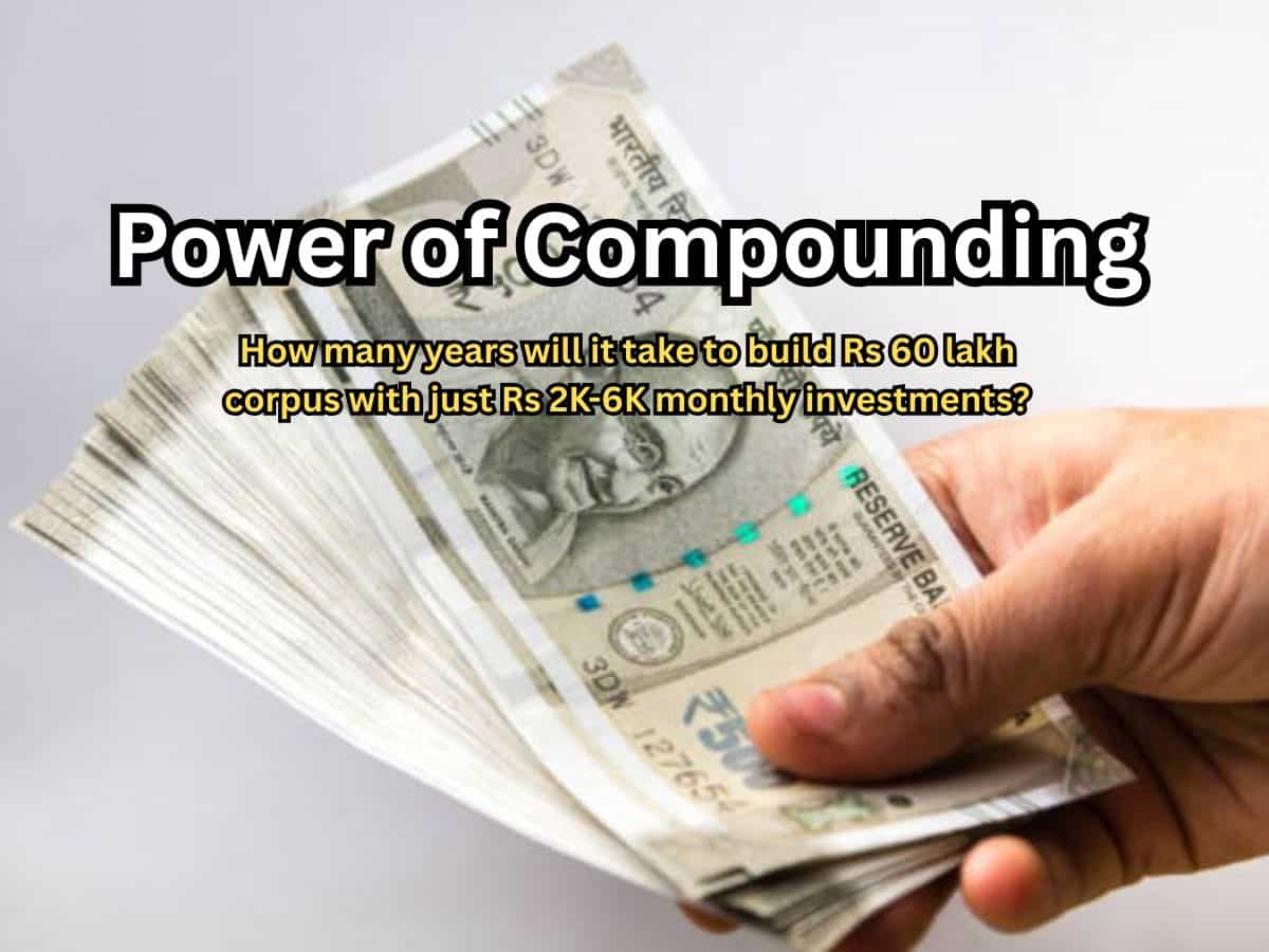 Power of Compounding: How many years will it take to build Rs 60 lakh corpus with just Rs 2,000, Rs 4,000, and Rs 6,000 monthly investments?