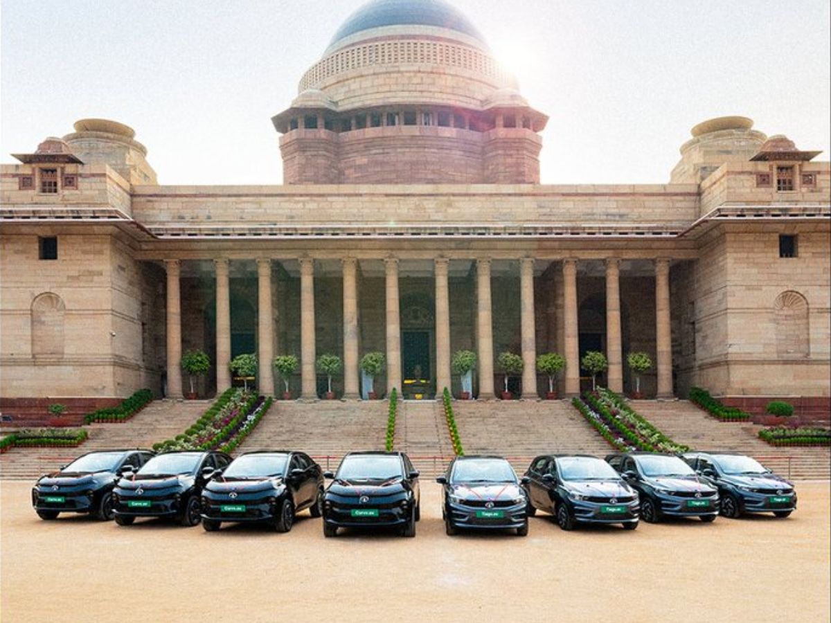 TATA.ev delivers Curvv.ev and Tiago.ev to Rashtrapati Bhawan,