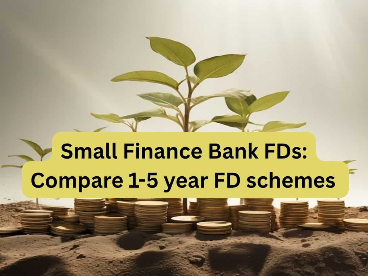 Small Finance Bank FDs: Compare 1-5 year FD schemes for senior citizens and others on Rs 20,00,000 deposit; get up to 8.75% interest rate 