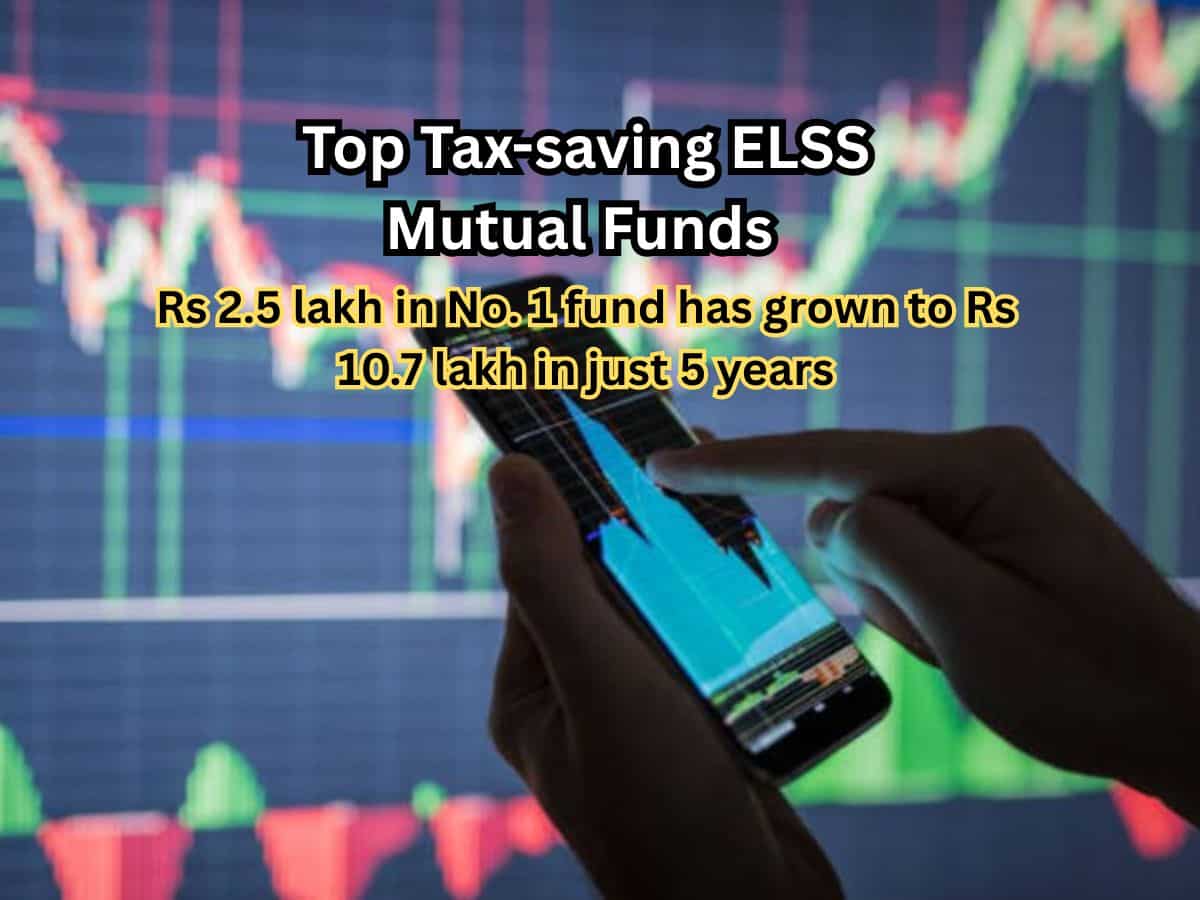 Top Tax-saving ELSS Mutual Funds with Highest Returns: Rs 2.5 lakh invested in No. 1 fund has grown to Rs 10.7 lakh in just 5 years
