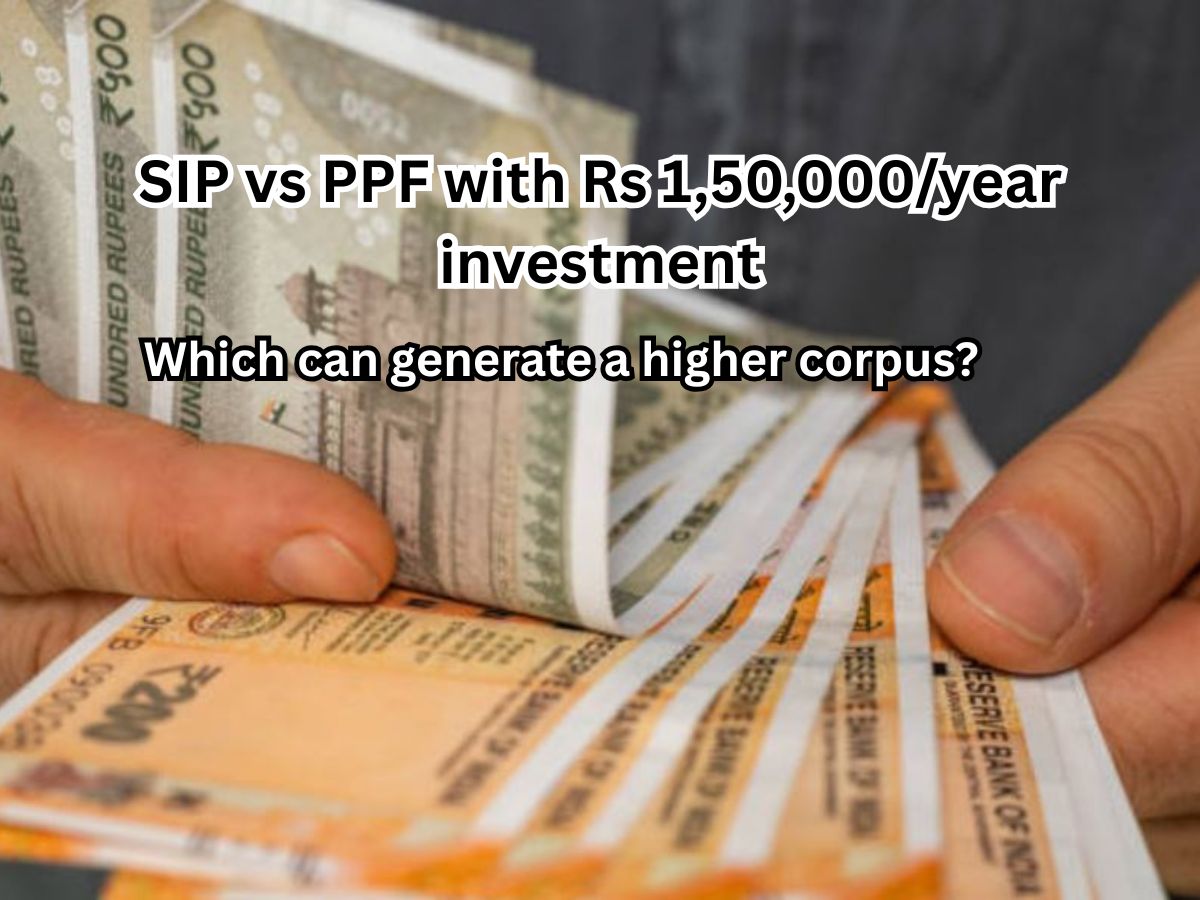 SIP vs PPF with Rs 1,50,000/year investment: Which can generate a higher corpus in 26 years?