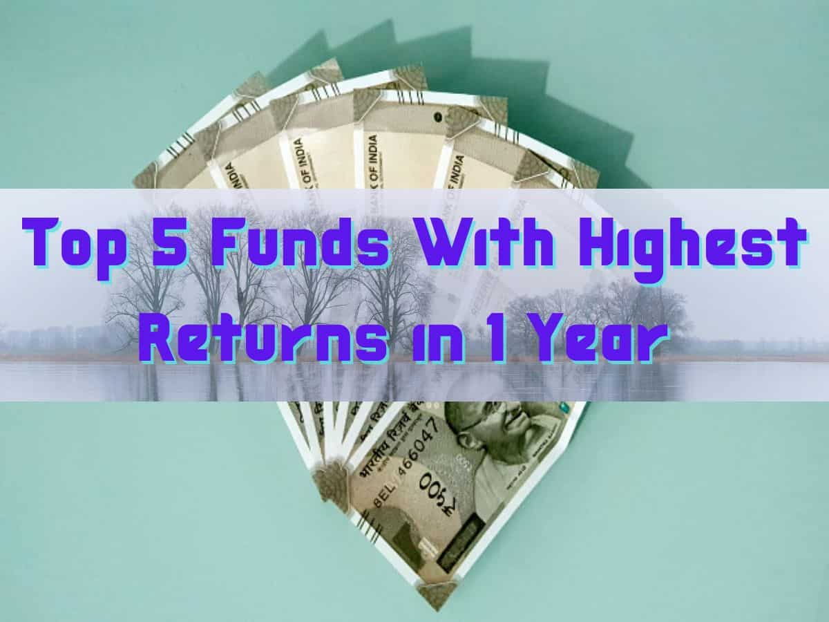 Top 5 Mutual Funds With Highest Gains in 1 Year: Rs 1,50,000 lump sum investment in No. 1 fund has jumped to Rs 2,01,315