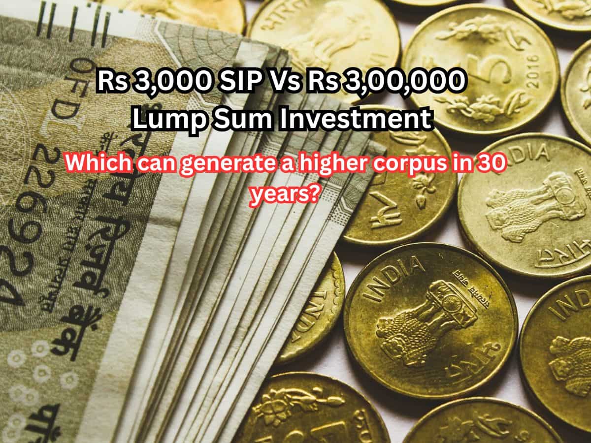 Rs 3,000 SIP Vs Rs 3,00,000 Lump Sum: Which can generate a higher corpus in 30 years?