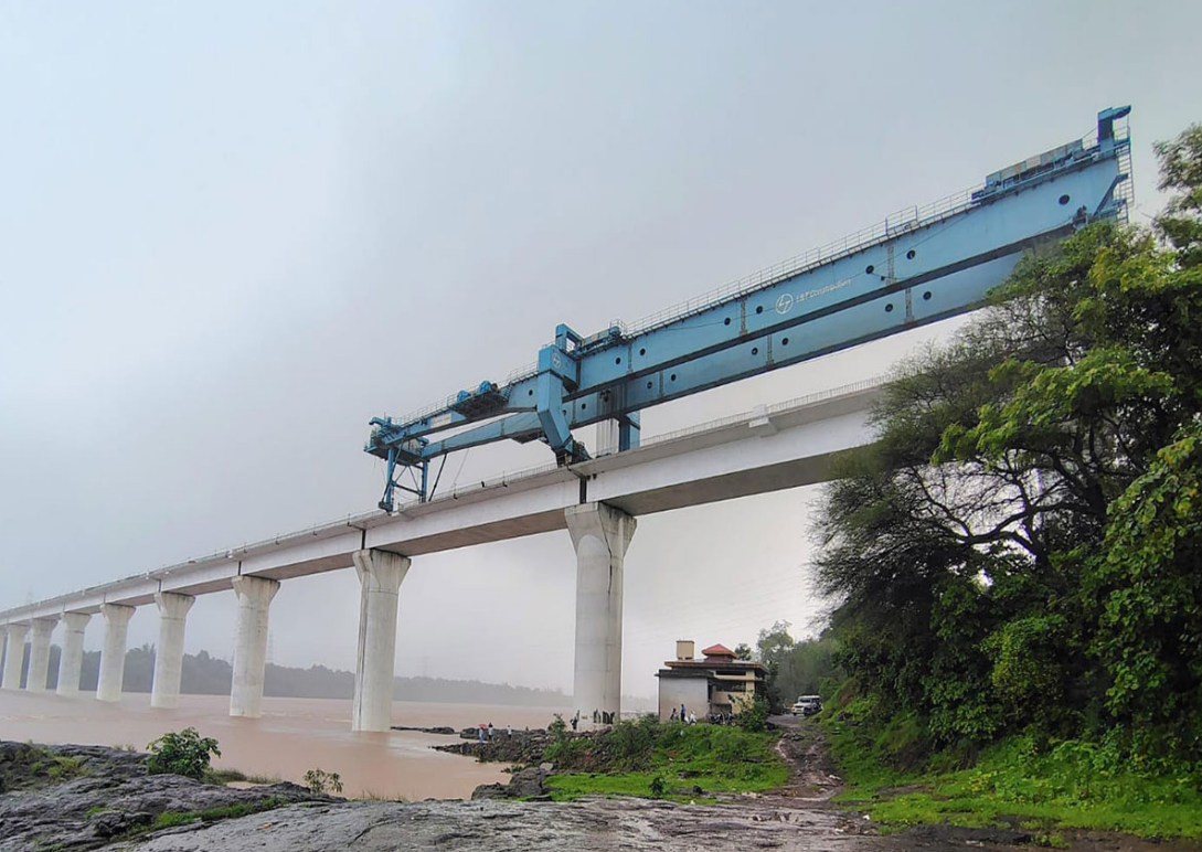 Mumbai-Ahmedabad Bullet Train Corridor: River bridge on Daman