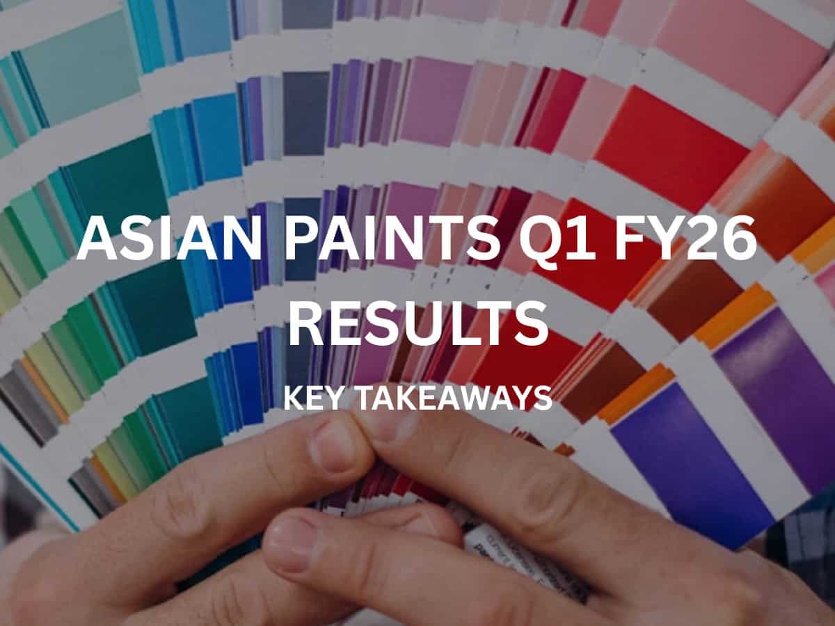 Asian Paints Q1 FY26 Results: At Rs 8,940 crore, revenue misses Street estimates; margin shrinks by 70 bps