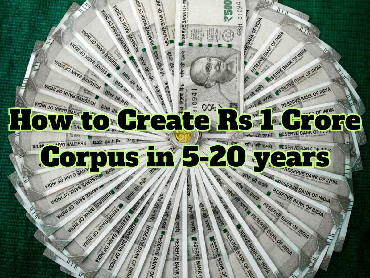 From 0 to Rs 1 crore: What can be your monthly SIP, one-time investment to achieve Rs 1 cr corpus target in 5, 10, 15 and 20 years?