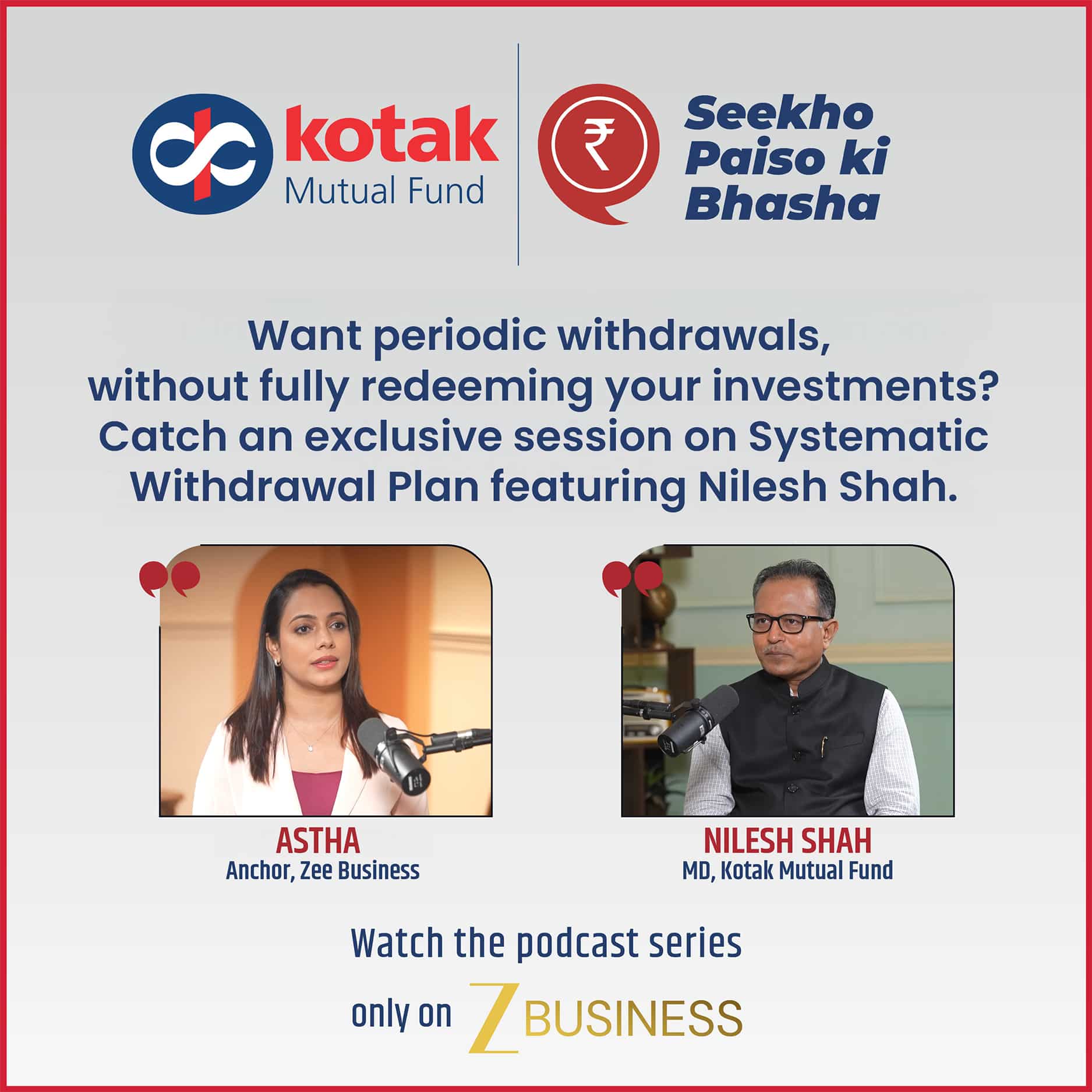 ‘Seekho Paiso ki Bhasha’: How to build regular cash flow using a systematic withdrawal plan? Market veteran Nilesh Shah weighs in