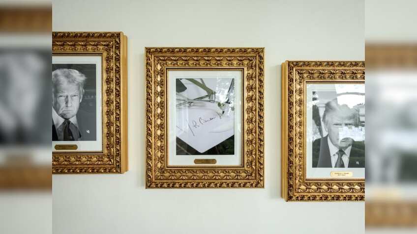  No gold frame for Biden? Trump’s ‘Presidential Walk of Fame’ replaces portrait with autopen signature