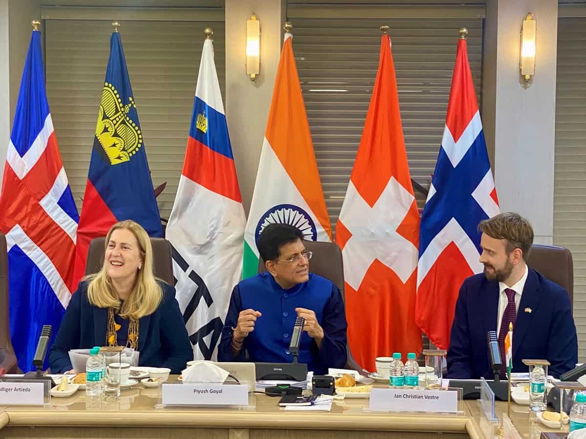 India-EFTA free trade agreement to roll out on October 1 with $100 bn investment, 1 million jobs