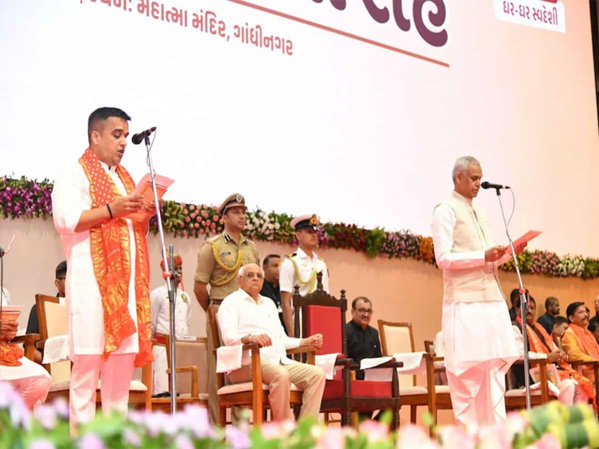 Gujarat CM Bhupendra Patel reconstitutes his council of ministers, Harsh Sanghavi takes oath as Dy CM