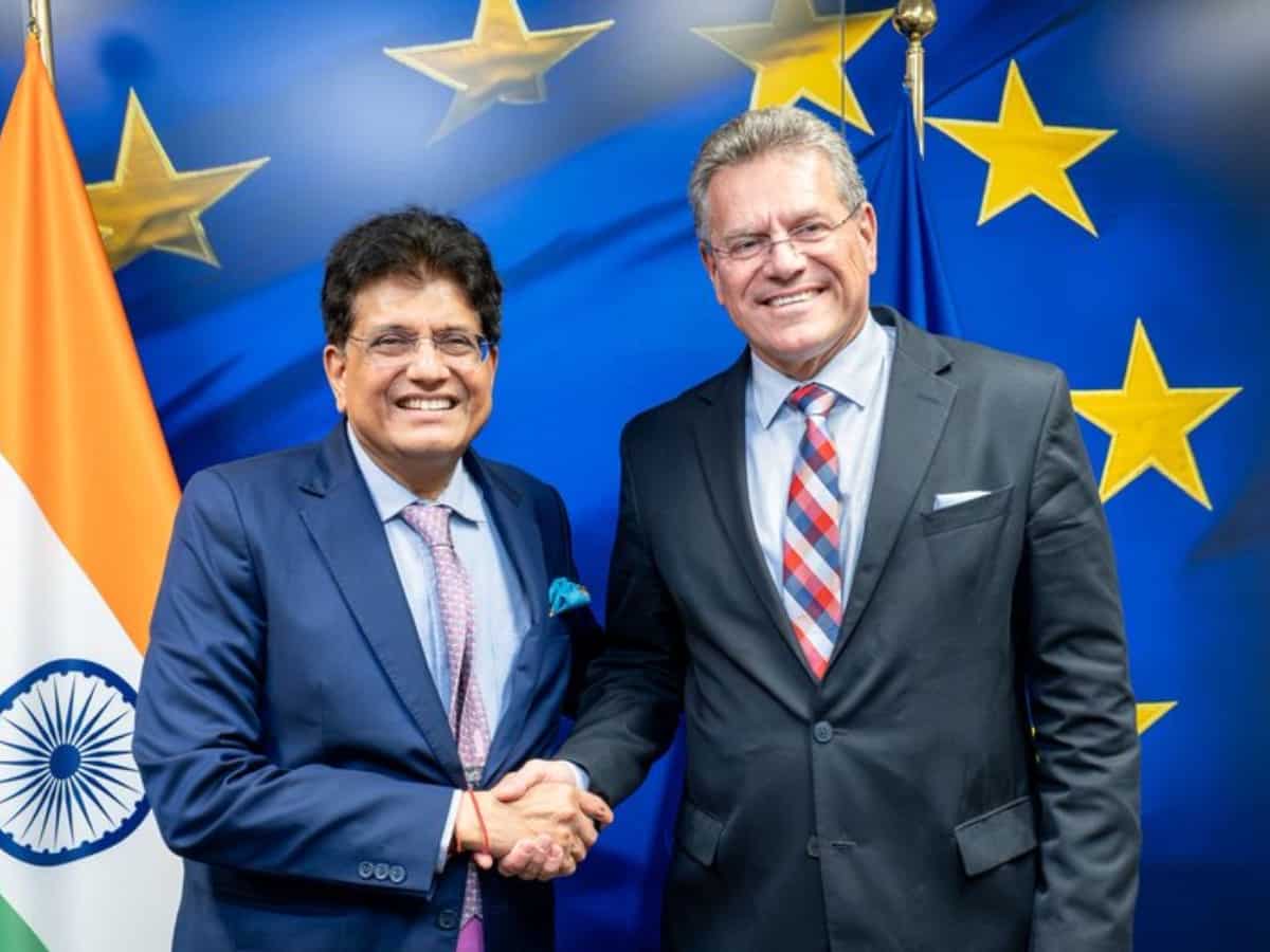 Piyush Goyal holds talks with EU Commissioner Maros Sefcovic on India-EU FTA negotiations