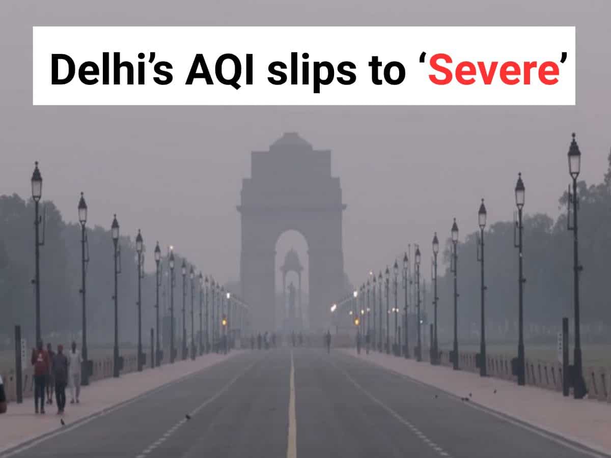Delhi AQI Today: Air quality plunges to ‘severe’ category, pollution level crosses 400 in several areas 