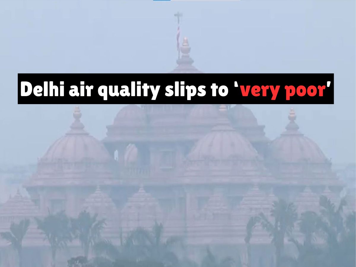 Delhi air quality remains in ‘very poor’ zone; AQI near 400 in this neighborhood