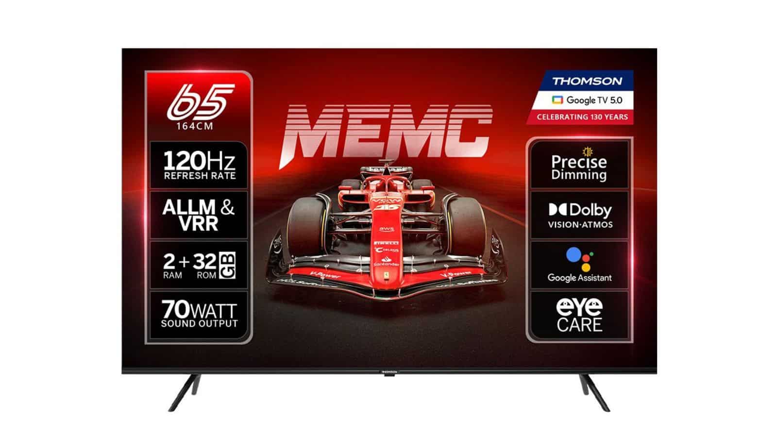 Thomson launches 55”, 65” & 75” QLED MEMC 120Hz TV series: Dolby Vision, 70W audio, starting Rs 31,999