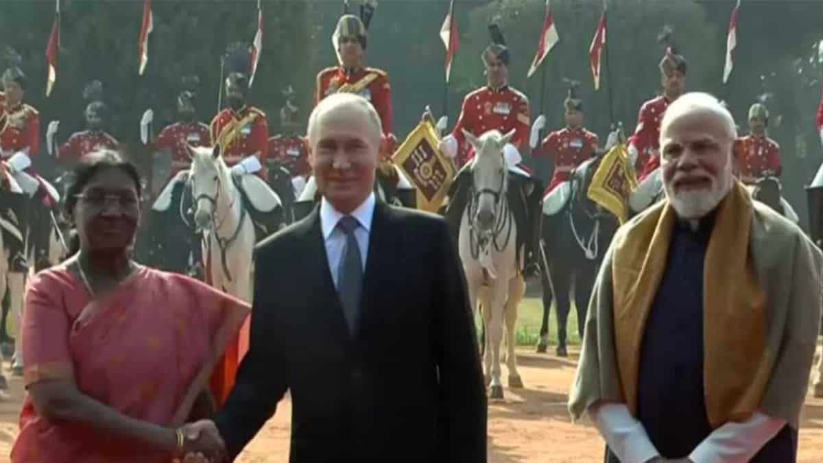 Putin's India Visit: PM Modi, President Murmu accord full honours to Russian president at Rashtrapati Bhavan