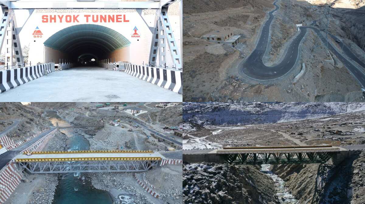 Defence Minister Rajnath Singh inaugurates 125 border infrastructure  projects from Shyok Tunnel in Ladakh