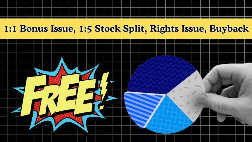 1:1 Bonus Issue, 1:5 Stock Split, Rights Issue, Buyback: 5 Stocks turn ...
