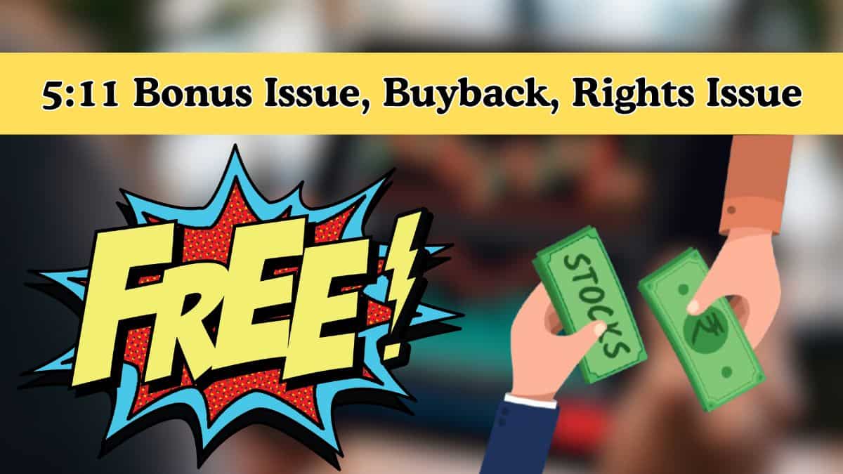 5:11 Bonus issue, buyback, rights issue: 3 stocks to trade ex-date on Wednesday, 17 December