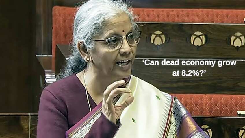 ‘Can dead economy grow at 8.2%?’: Nirmala Sitharaman hits back at Opposition, rebuts Trump’s ‘dead economy’ jibe 