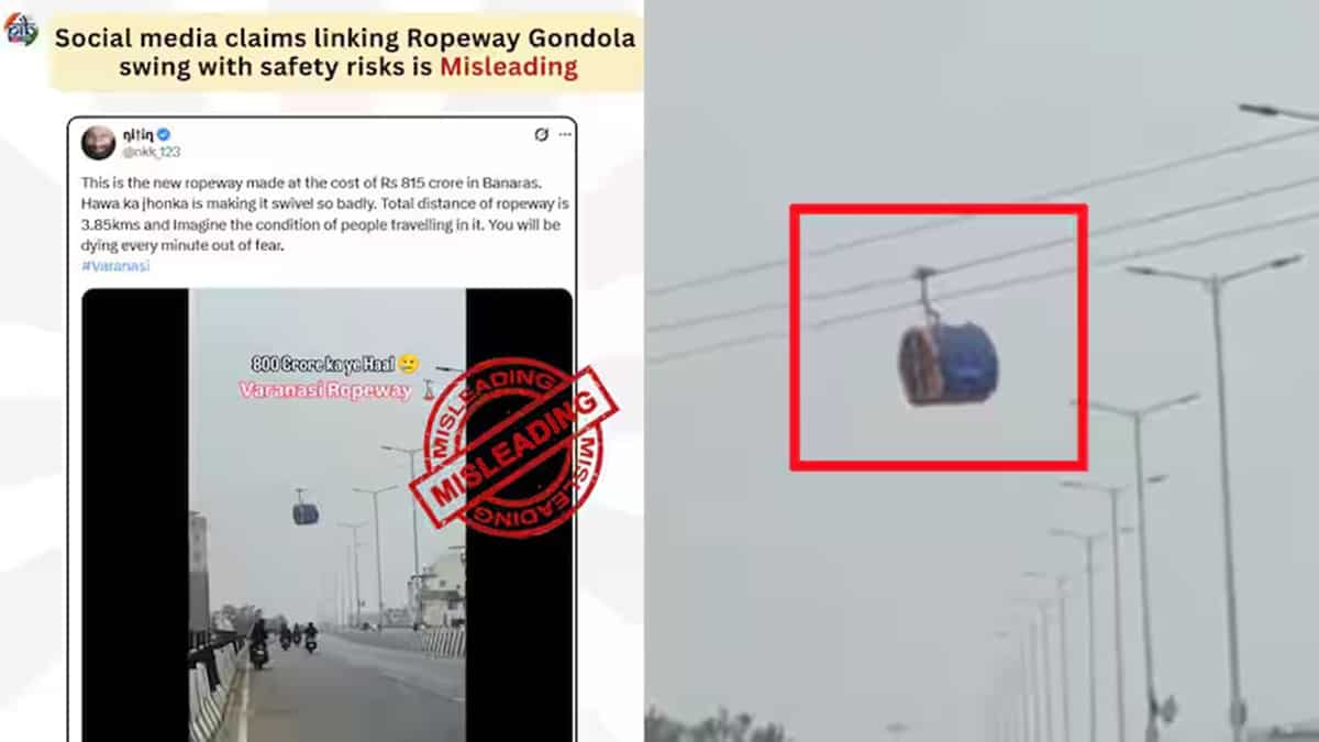 Viral video shows Varanasi ropeway gondola swaying — but is it really unsafe? PIB fact check clarifies