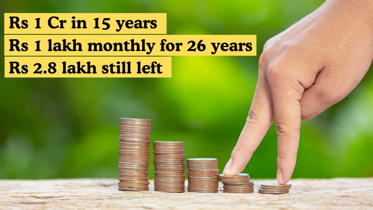 SIP–SWP trick: Rs 1 Cr fund in 15 years, Rs 1 lakh monthly withdrawal for 26 years