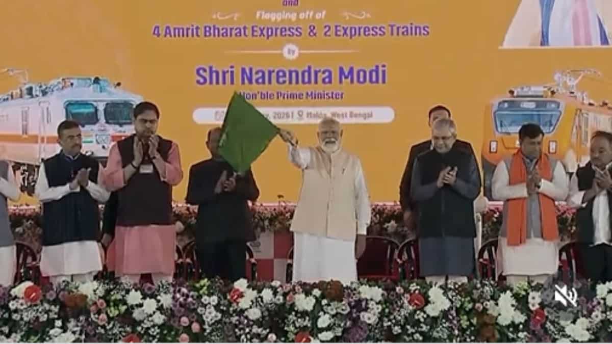 PM Modi flags off four new Amrit Bharat Express trains in major connectivity push for Bengal
