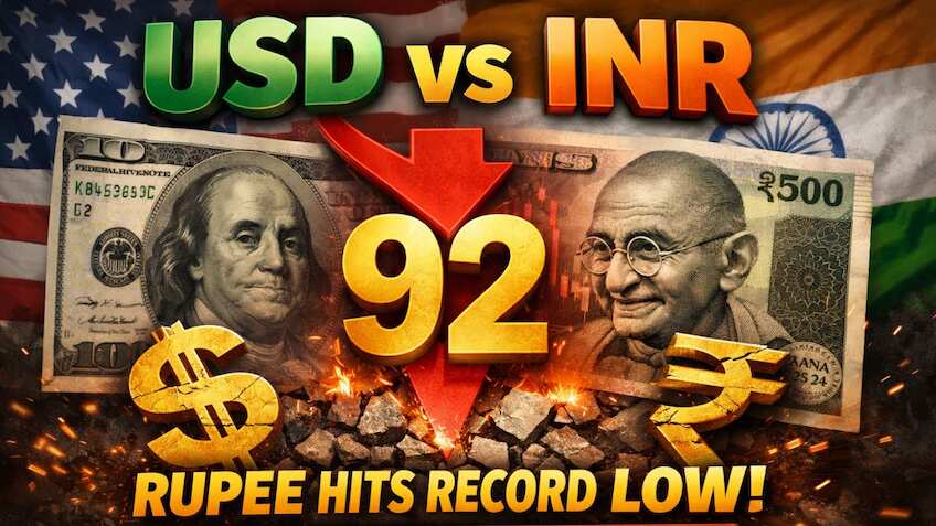 USD vs INR: Rupee hits record low, inches closer to 92 against US dollar—What is driving the fall?