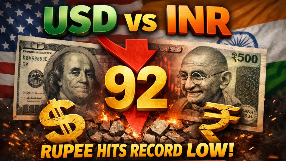 USD vs INR: Rupee hits record low, inches closer to 92 against US dollar—What is driving the fall?
