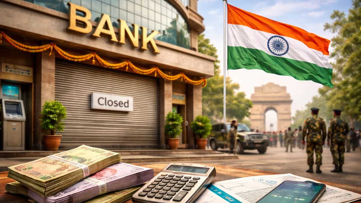 Bank Holiday Today: Are banks across India closed on January 26 for Republic Day 2026?