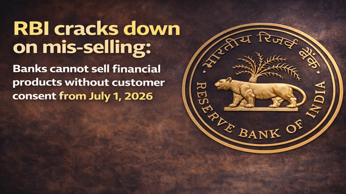RBI cracks down on mis-selling: Banks cannot sell financial products without customer consent from July 1, 2026