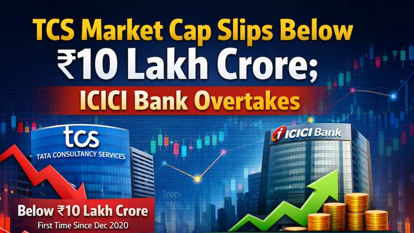 TCS market cap slips below Rs 10 lakh crore for first time since Dec 2020; ICICI Bank overtakes