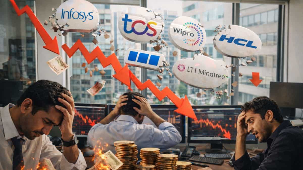 Nifty IT slumps 5.5% as AI concerns hit stocks; top 10 IT firms lose Rs 1.69 lakh crore in mcap