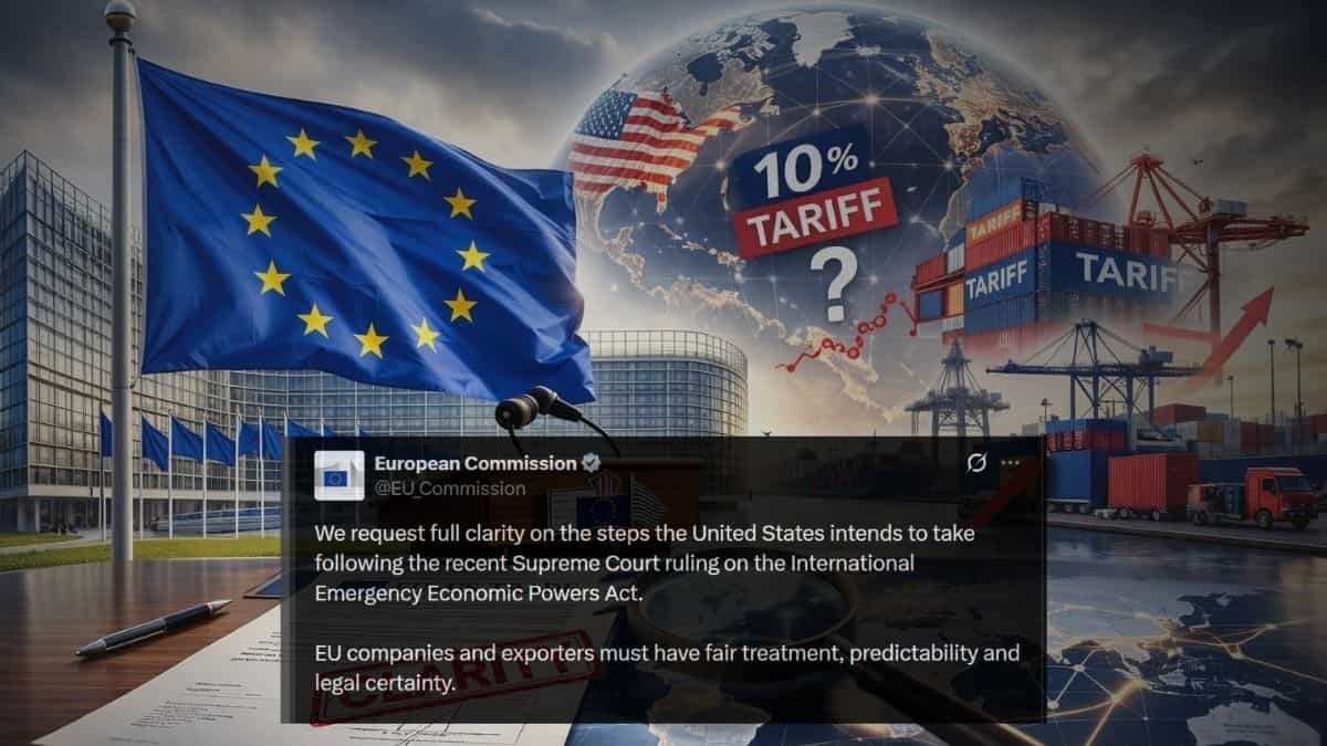 EU exporters must have fair treatment, predictability, legal certainty: EC on US court ruling on Trump tariffs