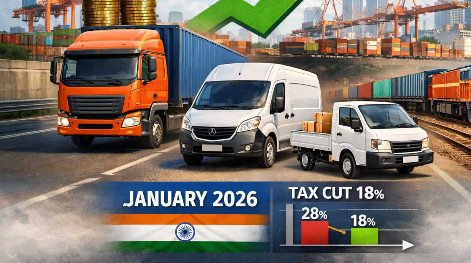 Commercial vehicle industry surges 27% (YoY) in January on GST boost: ICRA