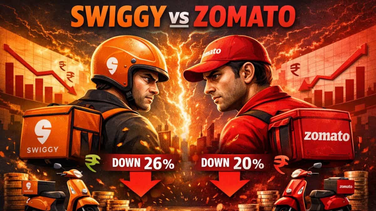 Swiggy vs Zomato: 20–26% fall in months; is the duopoly under stress?
