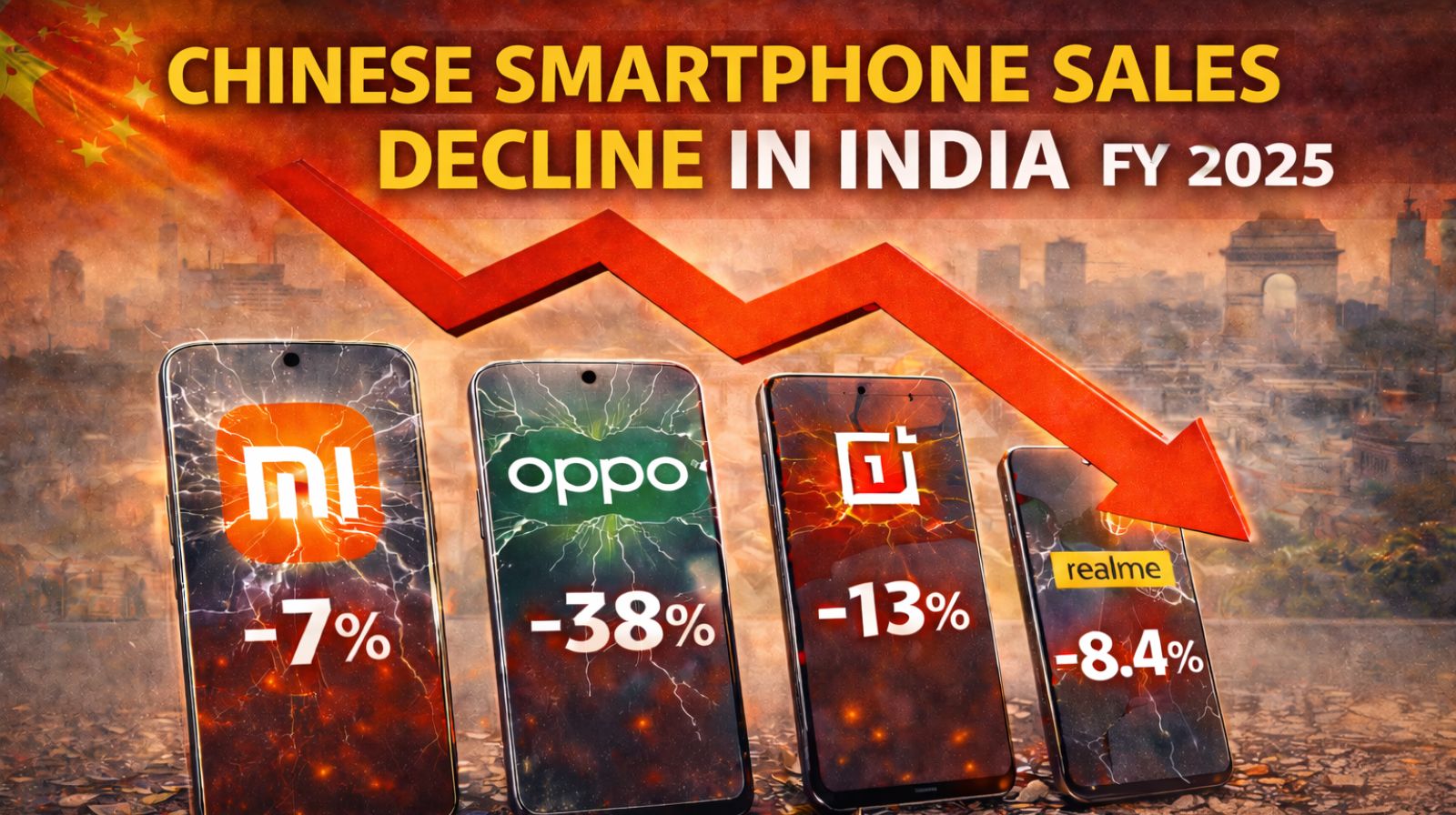 Chinese smartphones suffer setback in India, sales fall due to premium shift