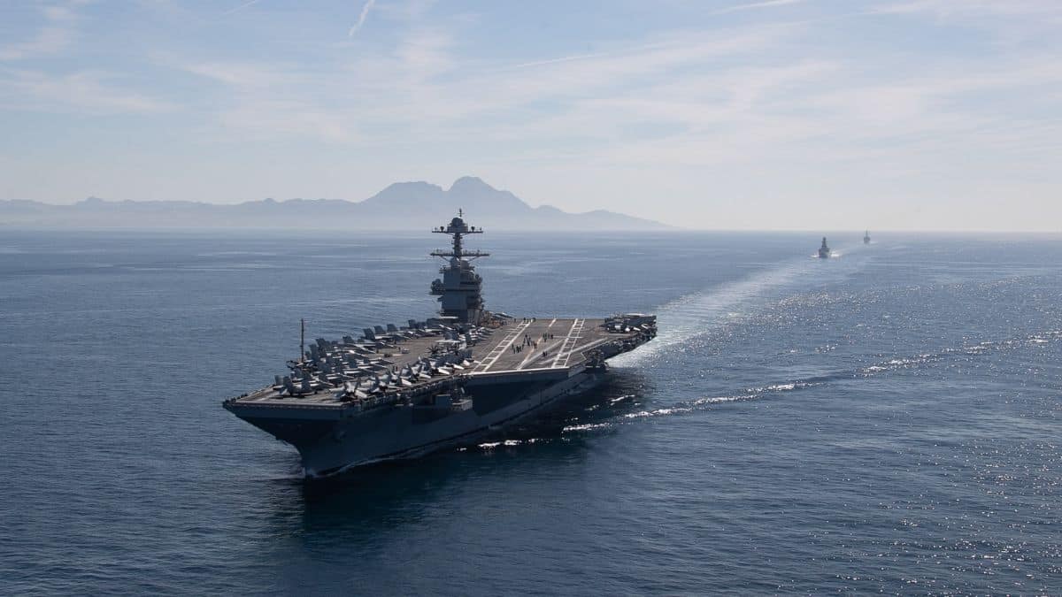 USS Gerald R Ford, the $13.3-billion American Navy vessel strategically anchored off Israel?