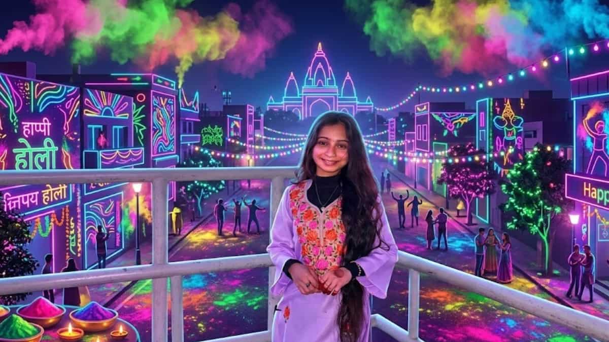 Neon splash festive glow