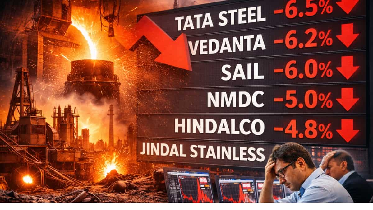 Metal Stocks Crash Today: Tata Steel, Vedanta fall sharply — should investors buy or sell?