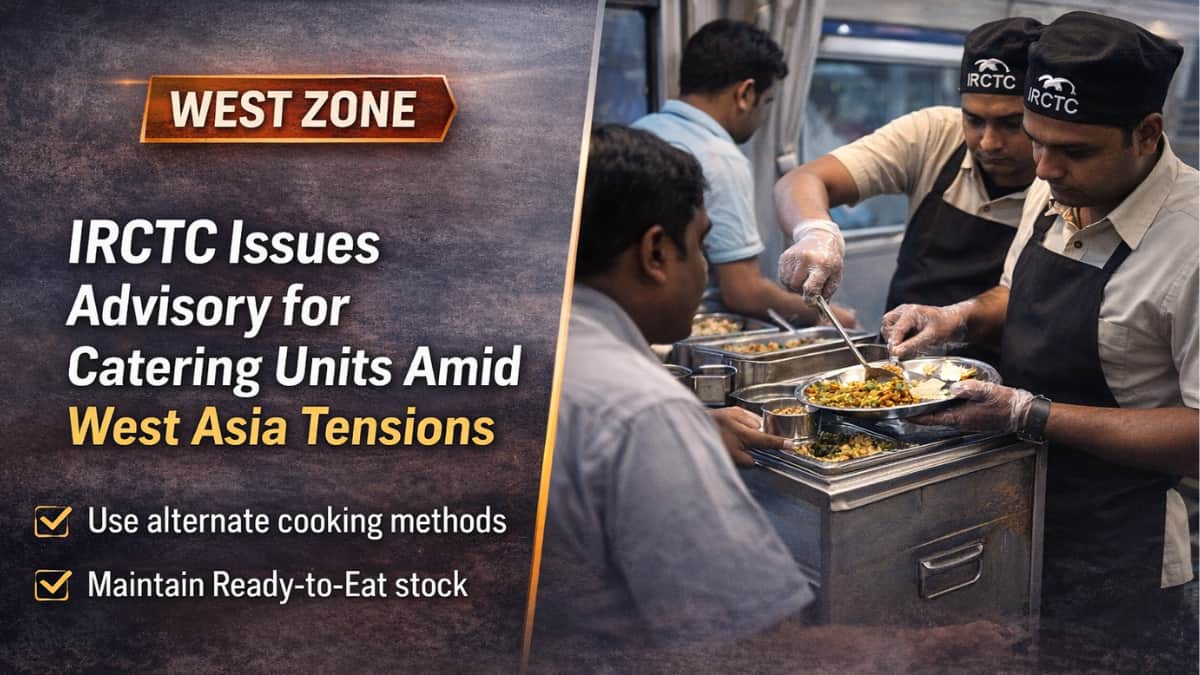 IRCTC directs West Zone catering units to prepare for possible LPG supply disruptions