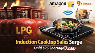 Amid LPG shortage fears, induction cooktop sales skyrocket up to 20X on Amazon, Swiggy, other platforms