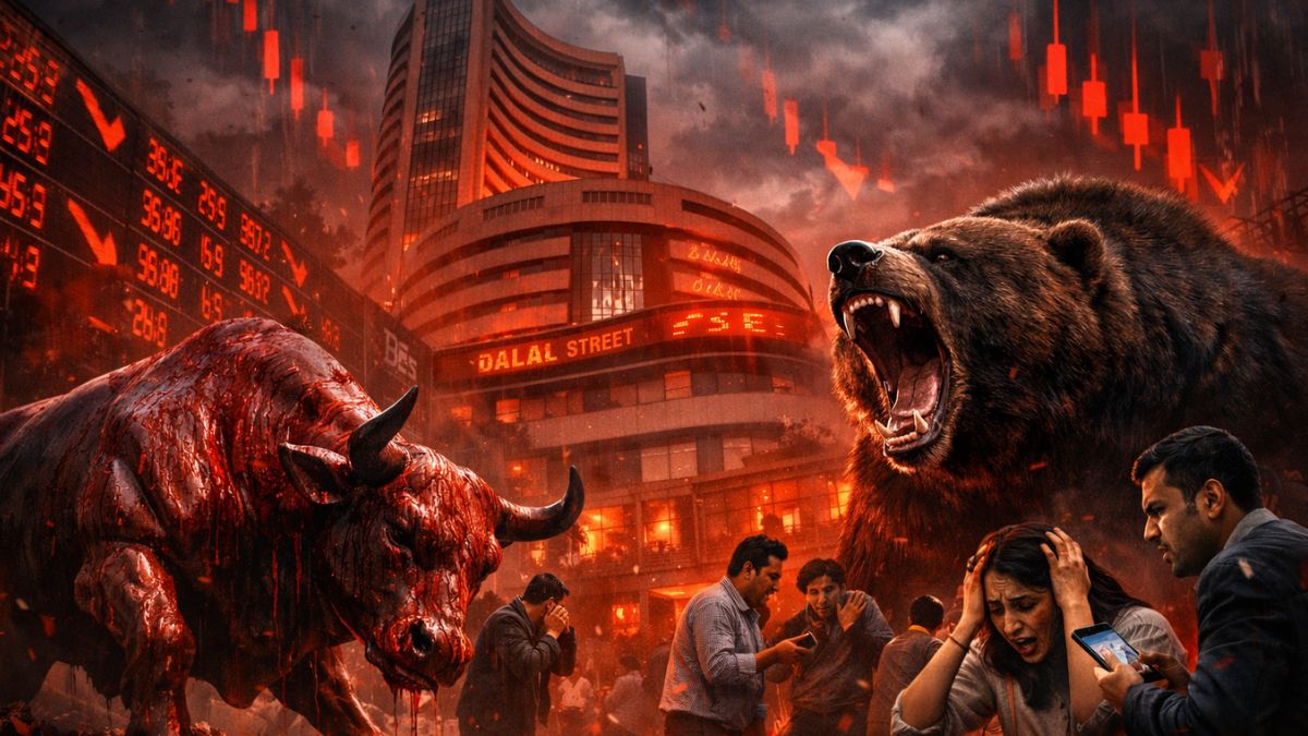 D-Street Rout: Rs 10 lakh crore mcap erased as Sensex tumbles 1,470 points, Nifty ends below 23,200