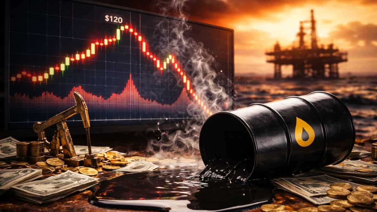 Brent crude falls over 10% After US President Trump announces temporary halt in Iran strikes