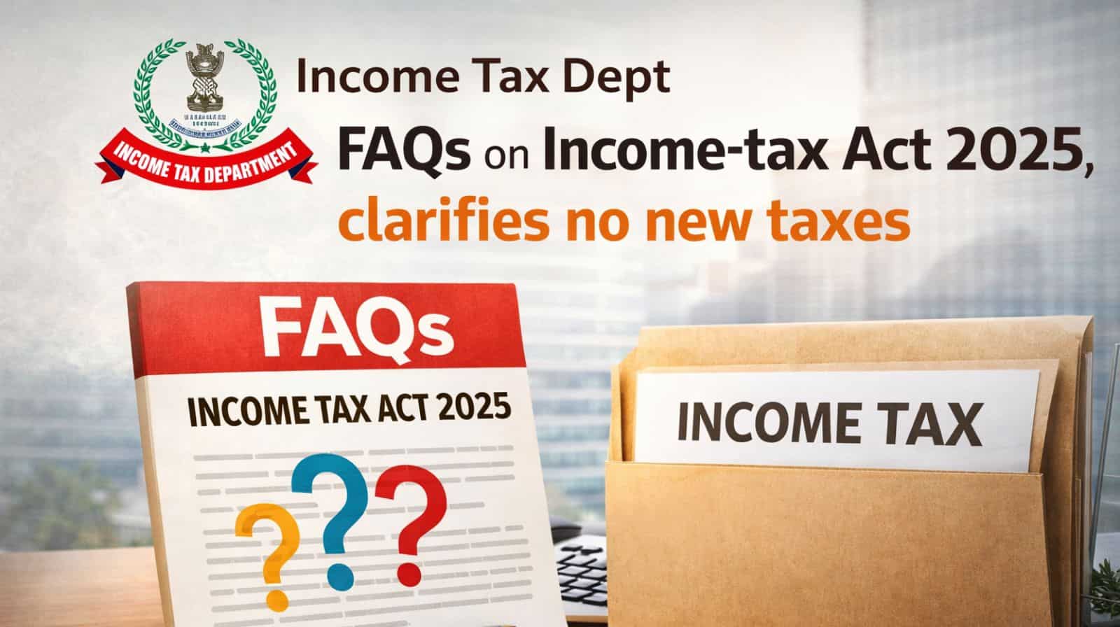 Income Tax Dept issues FAQs on new Income-tax Act 2025, clarifies no new taxes