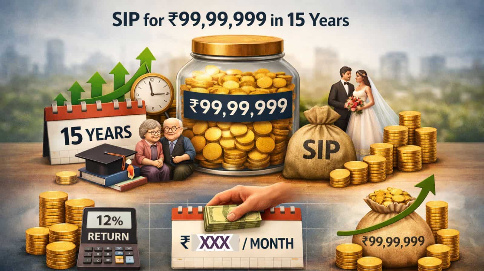 Power of Compounding: How much money do you need to invest in SIP/month to generate Rs 99,99,999 corpus in 15 years?
