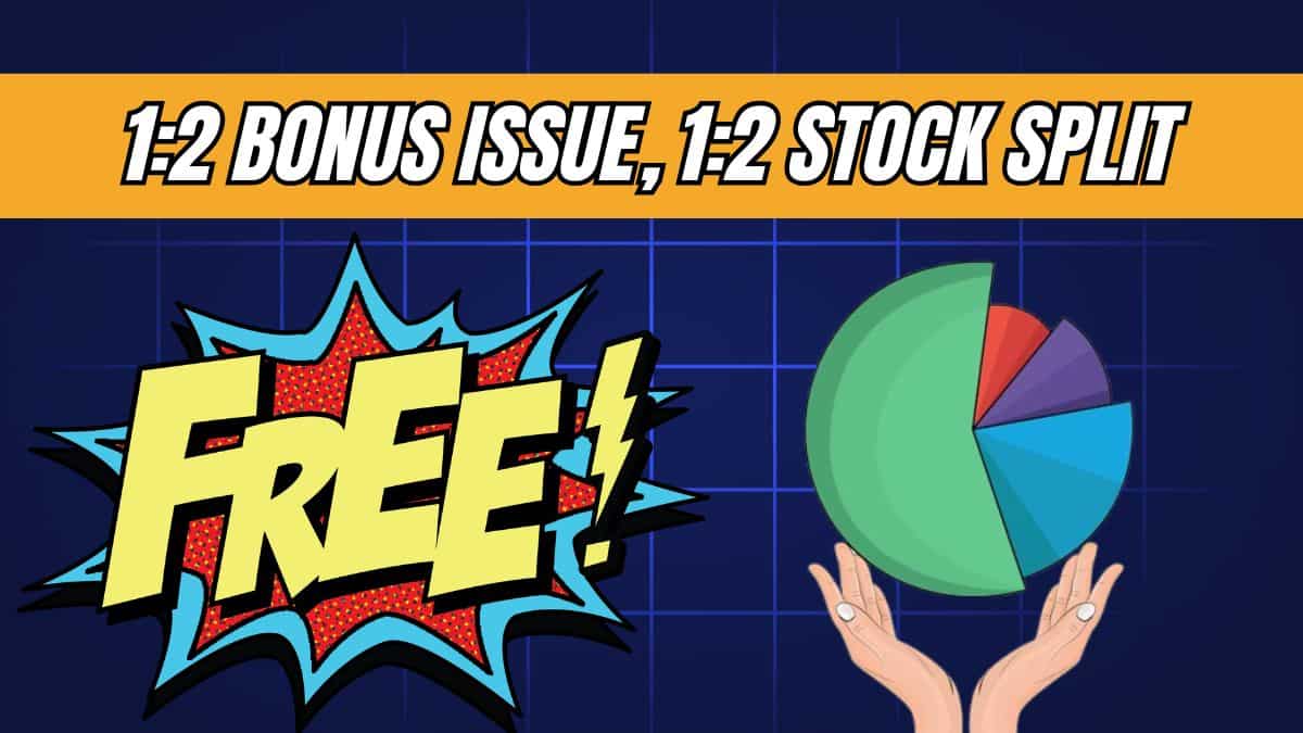 1:2 Bonus Issue, 1:2 Stock Split: 1000 shares will turn into 3000; ex-date on April 2