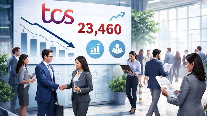 TCS Headcount: IT giant headcount shrinks by 23,460 YoY; Declares salary hikes